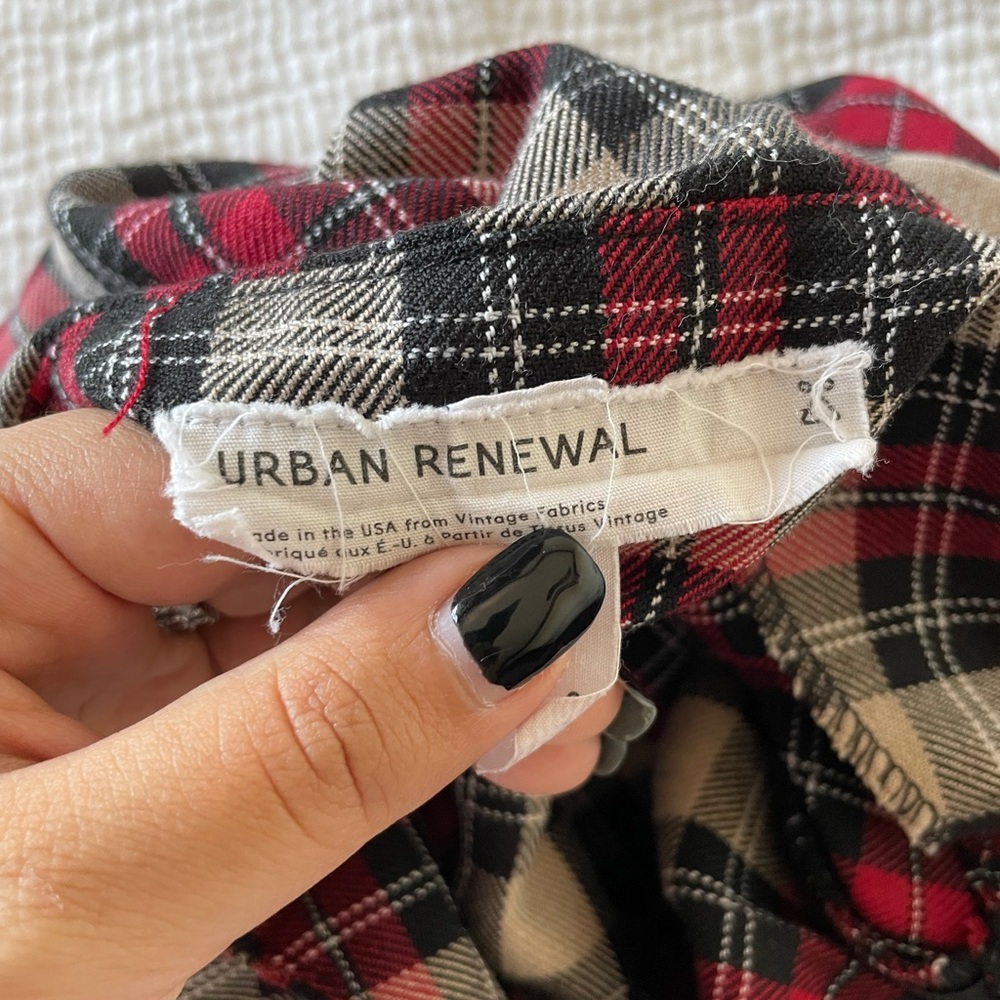 Red Plaid Check Urban Outfitters Skirt in S - Picture 2 of 2